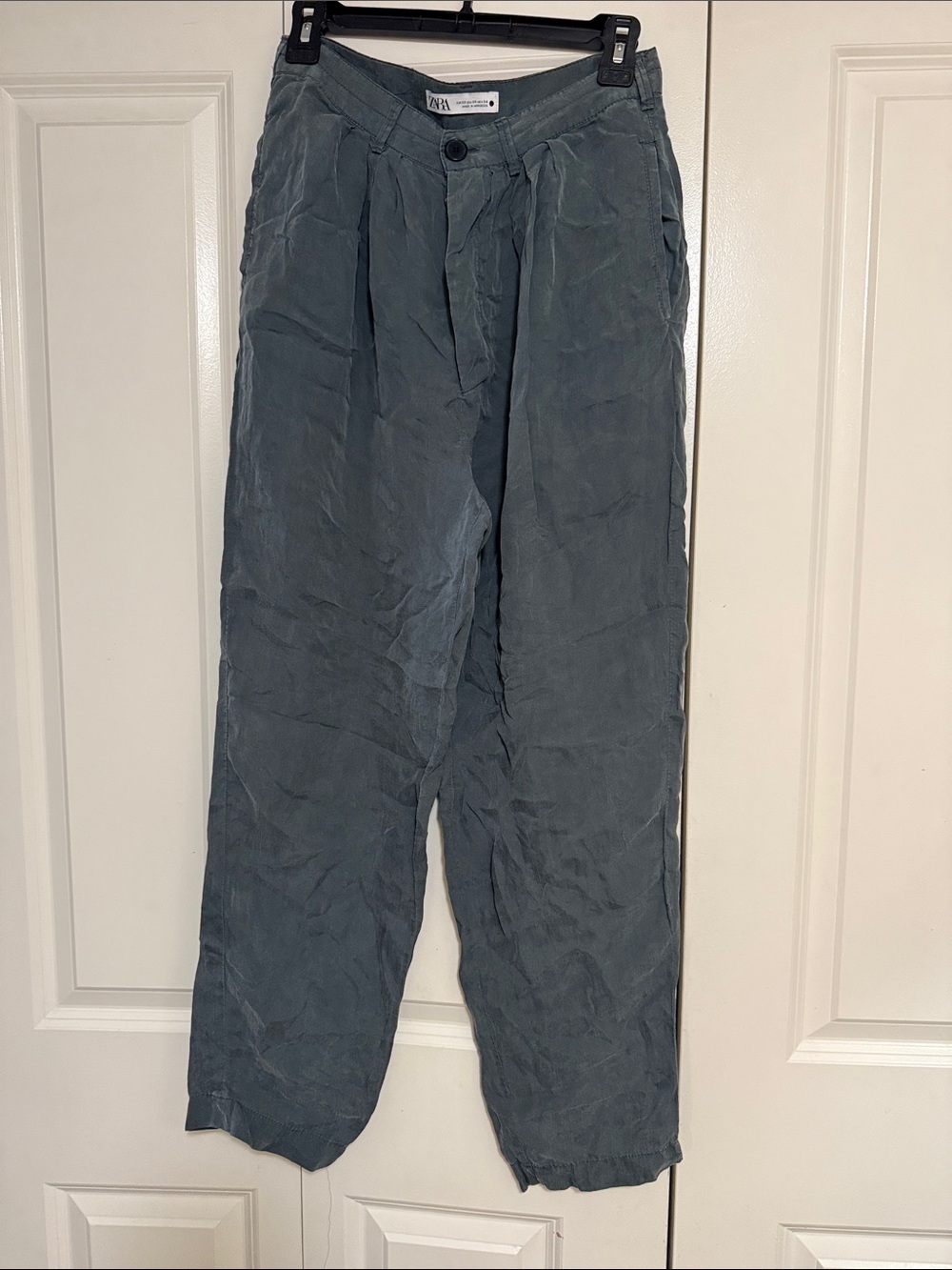 ZARA Slate Blue Relaxed Pants
